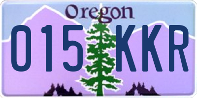 OR license plate 015KKR