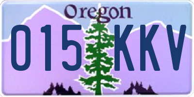 OR license plate 015KKV