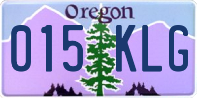 OR license plate 015KLG