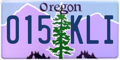 OR license plate 015KLI