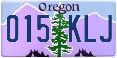 OR license plate 015KLJ