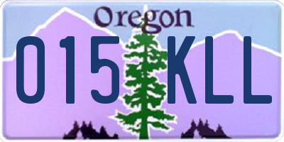 OR license plate 015KLL