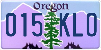 OR license plate 015KLO