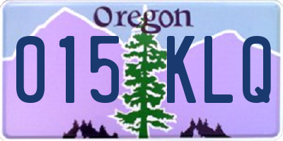OR license plate 015KLQ
