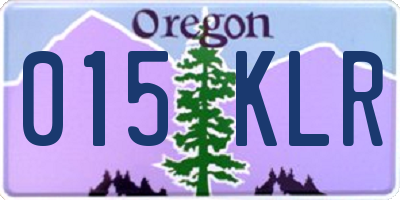 OR license plate 015KLR