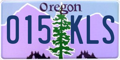 OR license plate 015KLS