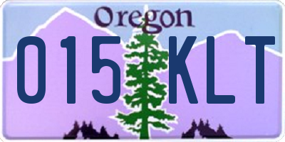 OR license plate 015KLT