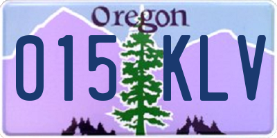OR license plate 015KLV