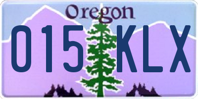 OR license plate 015KLX