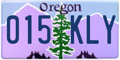 OR license plate 015KLY