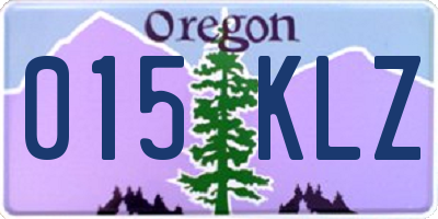 OR license plate 015KLZ