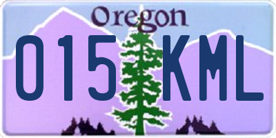 OR license plate 015KML