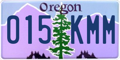 OR license plate 015KMM