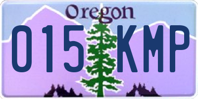 OR license plate 015KMP