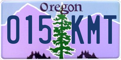 OR license plate 015KMT