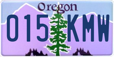 OR license plate 015KMW