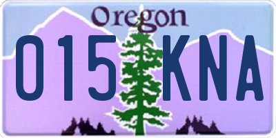 OR license plate 015KNA