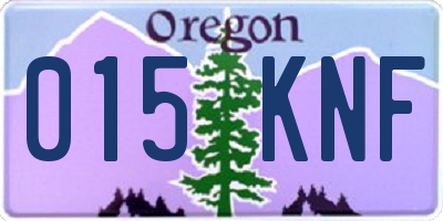 OR license plate 015KNF