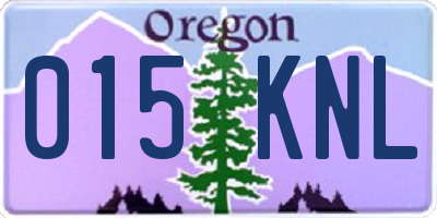 OR license plate 015KNL