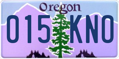 OR license plate 015KNO