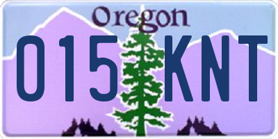 OR license plate 015KNT