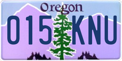 OR license plate 015KNU