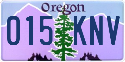 OR license plate 015KNV