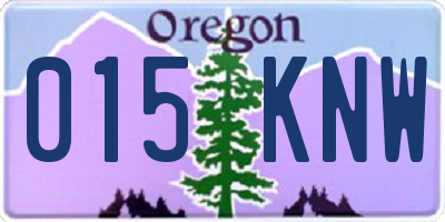OR license plate 015KNW