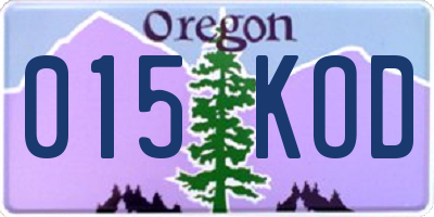 OR license plate 015KOD
