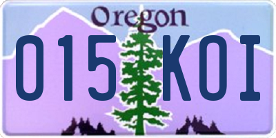 OR license plate 015KOI