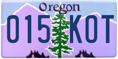 OR license plate 015KOT
