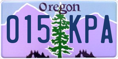 OR license plate 015KPA