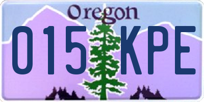 OR license plate 015KPE