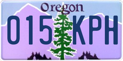 OR license plate 015KPH