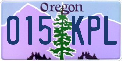 OR license plate 015KPL