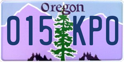 OR license plate 015KPO