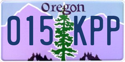 OR license plate 015KPP