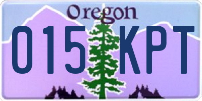 OR license plate 015KPT