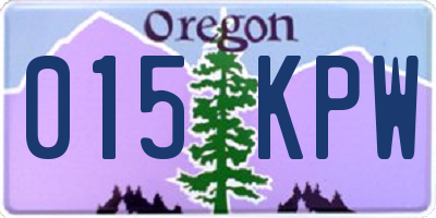 OR license plate 015KPW