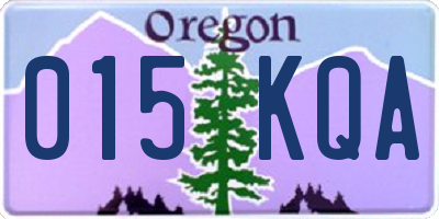 OR license plate 015KQA