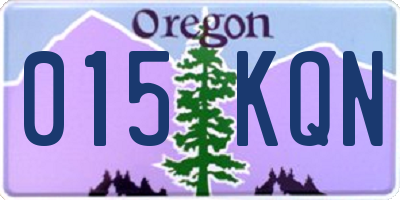 OR license plate 015KQN