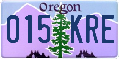 OR license plate 015KRE