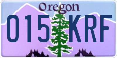 OR license plate 015KRF