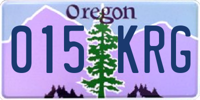 OR license plate 015KRG