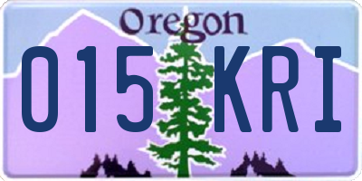 OR license plate 015KRI