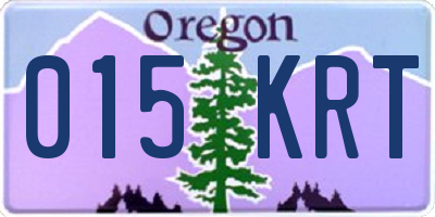 OR license plate 015KRT
