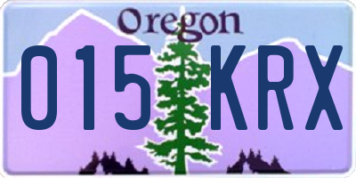 OR license plate 015KRX