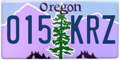 OR license plate 015KRZ