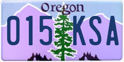 OR license plate 015KSA