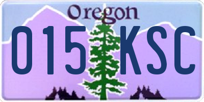 OR license plate 015KSC